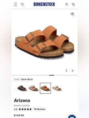 Birkenstock Dark Rust Orange